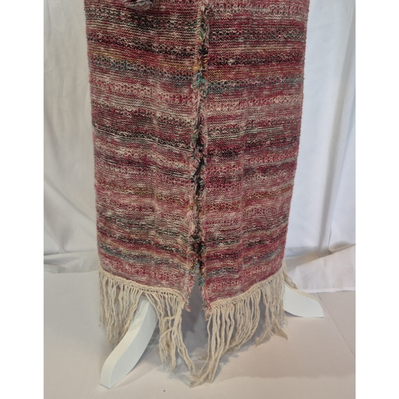 Free People Red Orange Desert Sunrise Duster Cardigan Sweater Small - Picture 11 of 11